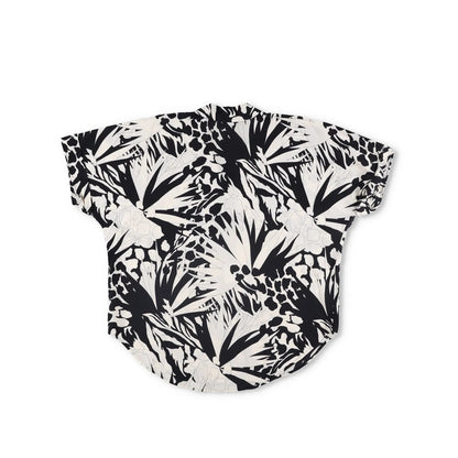 SAINT LAURENT Mens Button-Up Shirt Viscose Black White Short Sleeve 39 RRP 545 — View 10