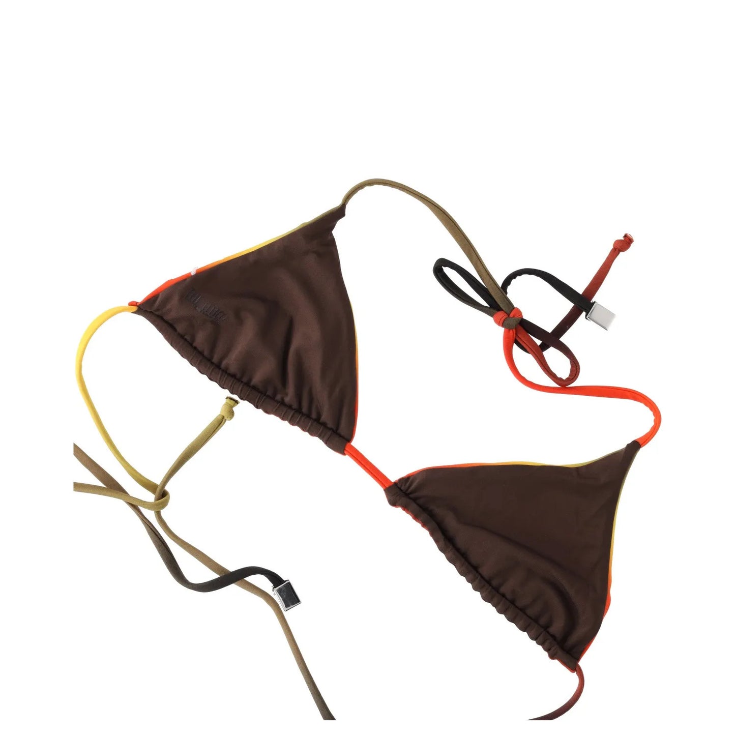 ATTICO Womens Triangle Bikini Top Gradient Print Multicoloured Halter S RRP 338 — View 4