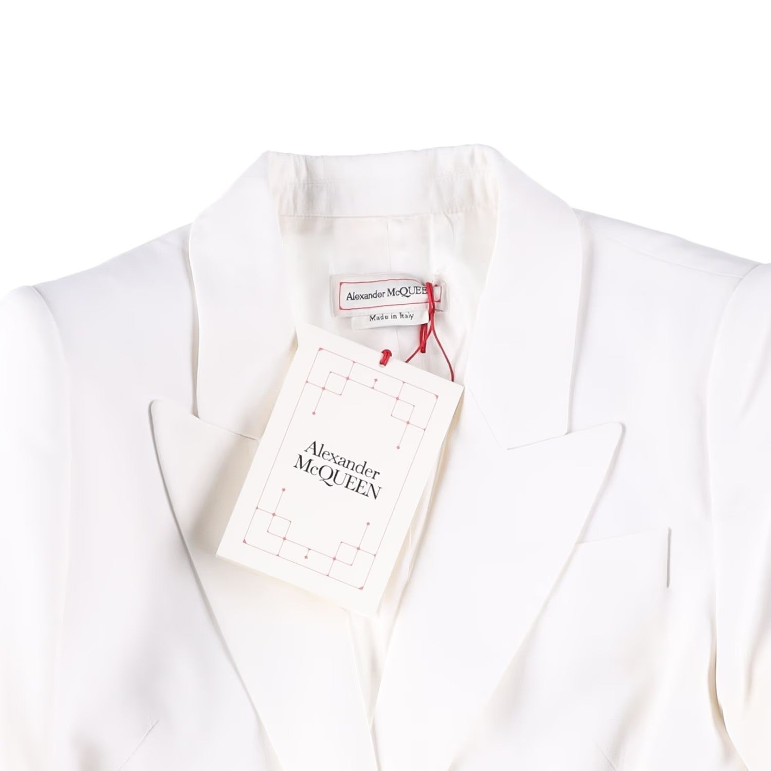 ALEXANDER MCQUEEN Womens Peak Shoulder One Button Jacket Ivory 42 RRP 1690 — View 6