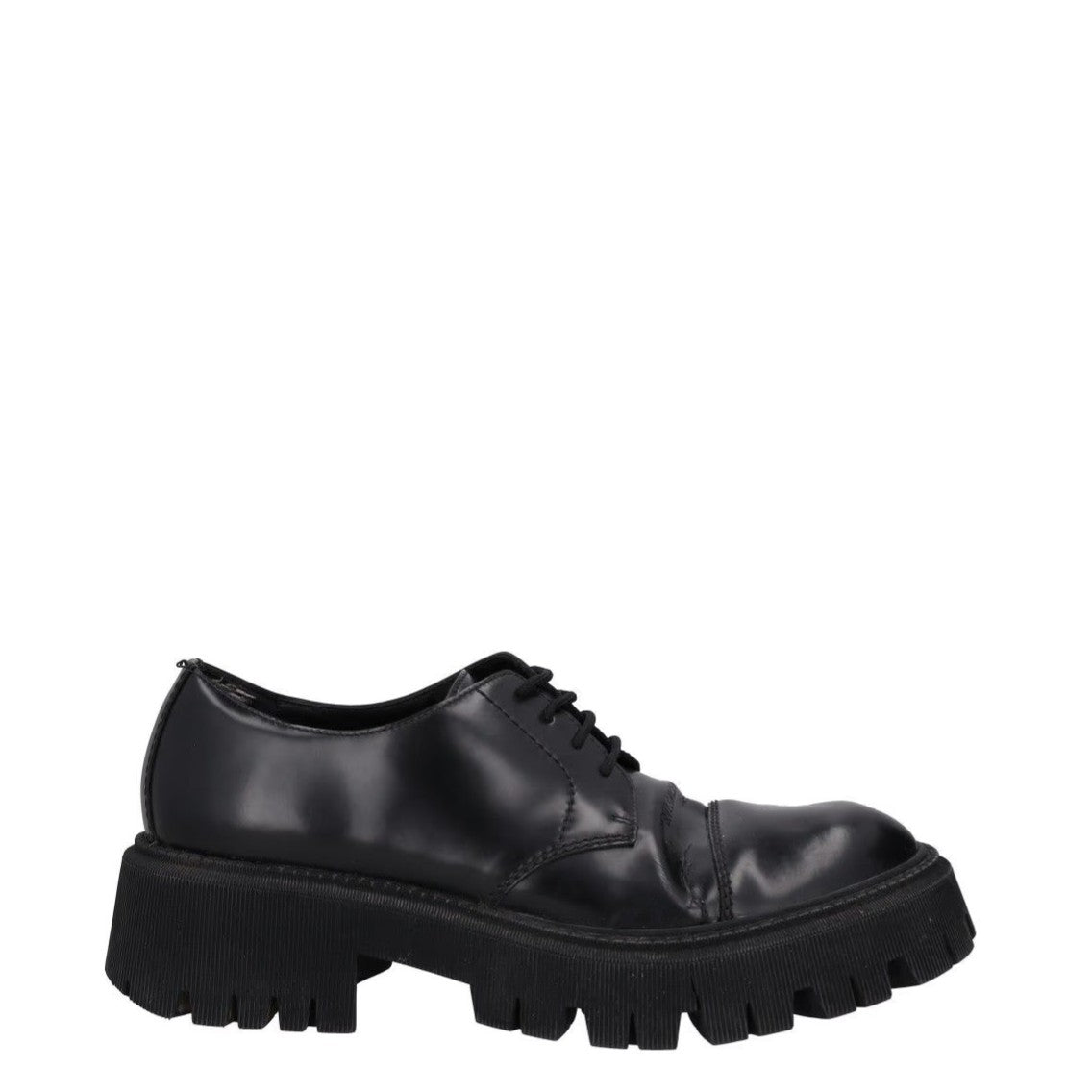 BALENCIAGA Mens Shoes Black Leather Chunky Sole Lace Up Casual UK 10 RRP 795