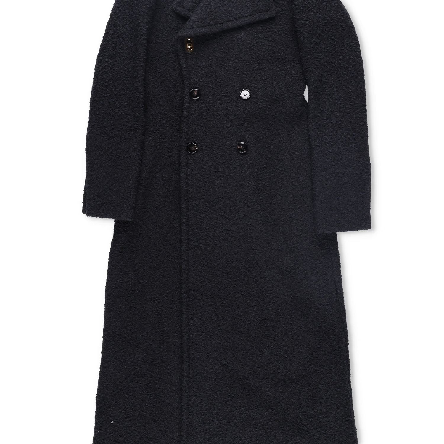 BOTTEGA VENETA Womens Black Double Breasted Overcoat Cotton Blend 38 RRP 3500 — View 3