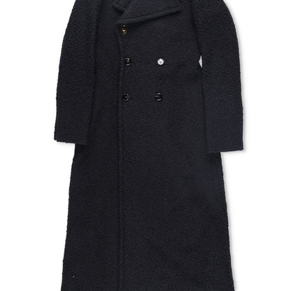 BOTTEGA VENETA Womens Black Double Breasted Overcoat Cotton Blend 38 RRP 3500 — View 3