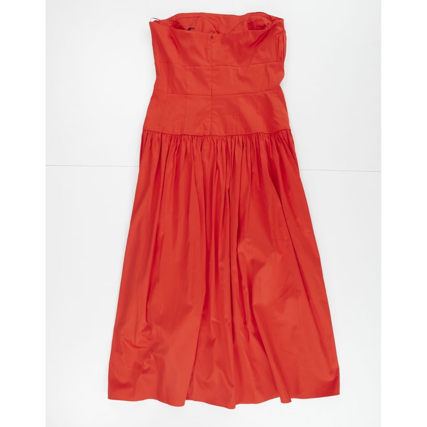 TOVE Womens Lauryn Strapless Red Midi Dress Sweetheart Neckline Size 40 RRP 635 — View 8
