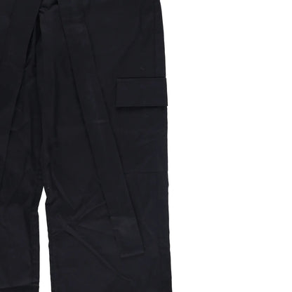 JADE CROPPER Womens Wrap Belt Cargo Trousers Black High Rise Wide Leg XS RRP 575 — View 4