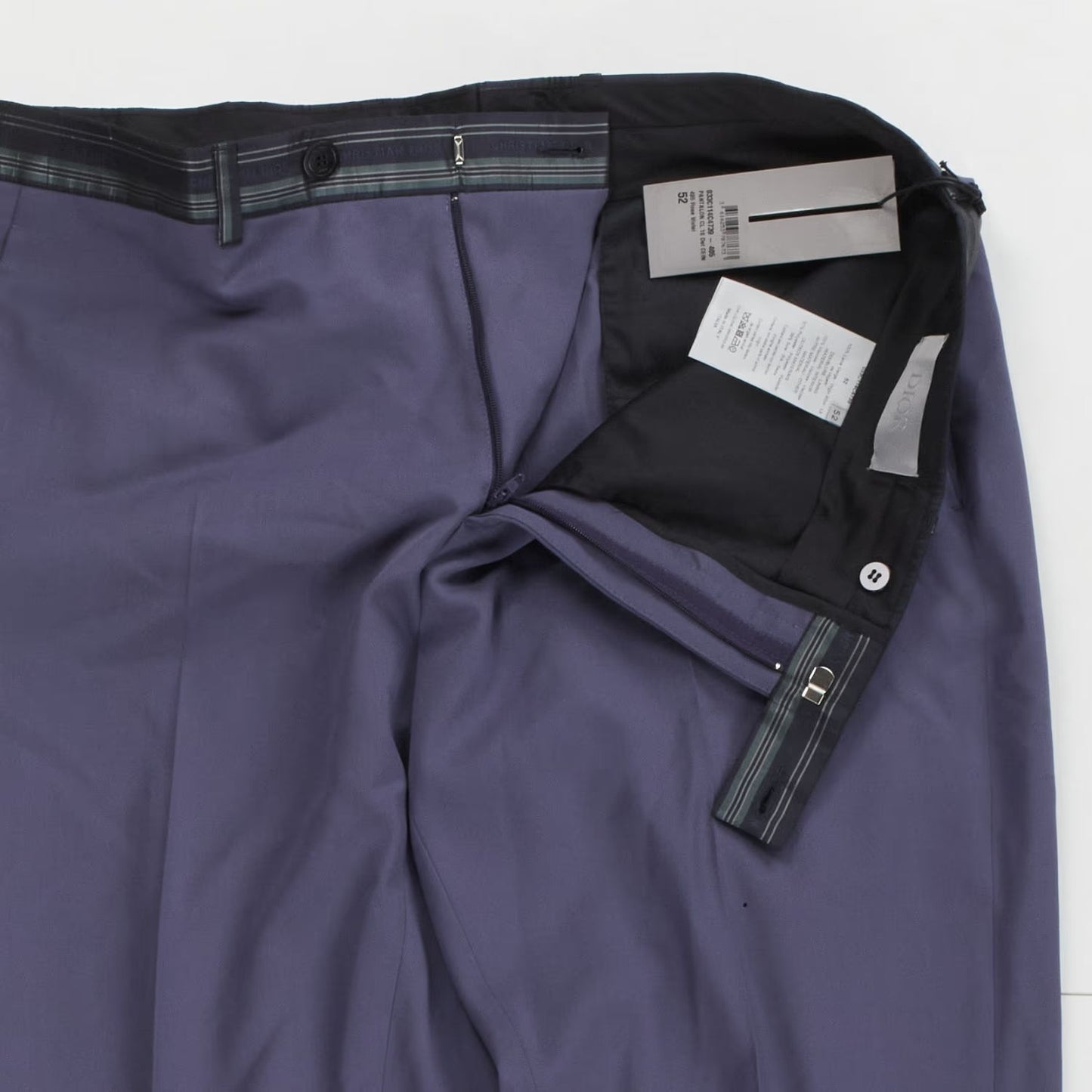 DIOR HOMME Mens Tapered Trousers Purple Dress Pants Belt Detail Size 36 RRP 620 — View 5