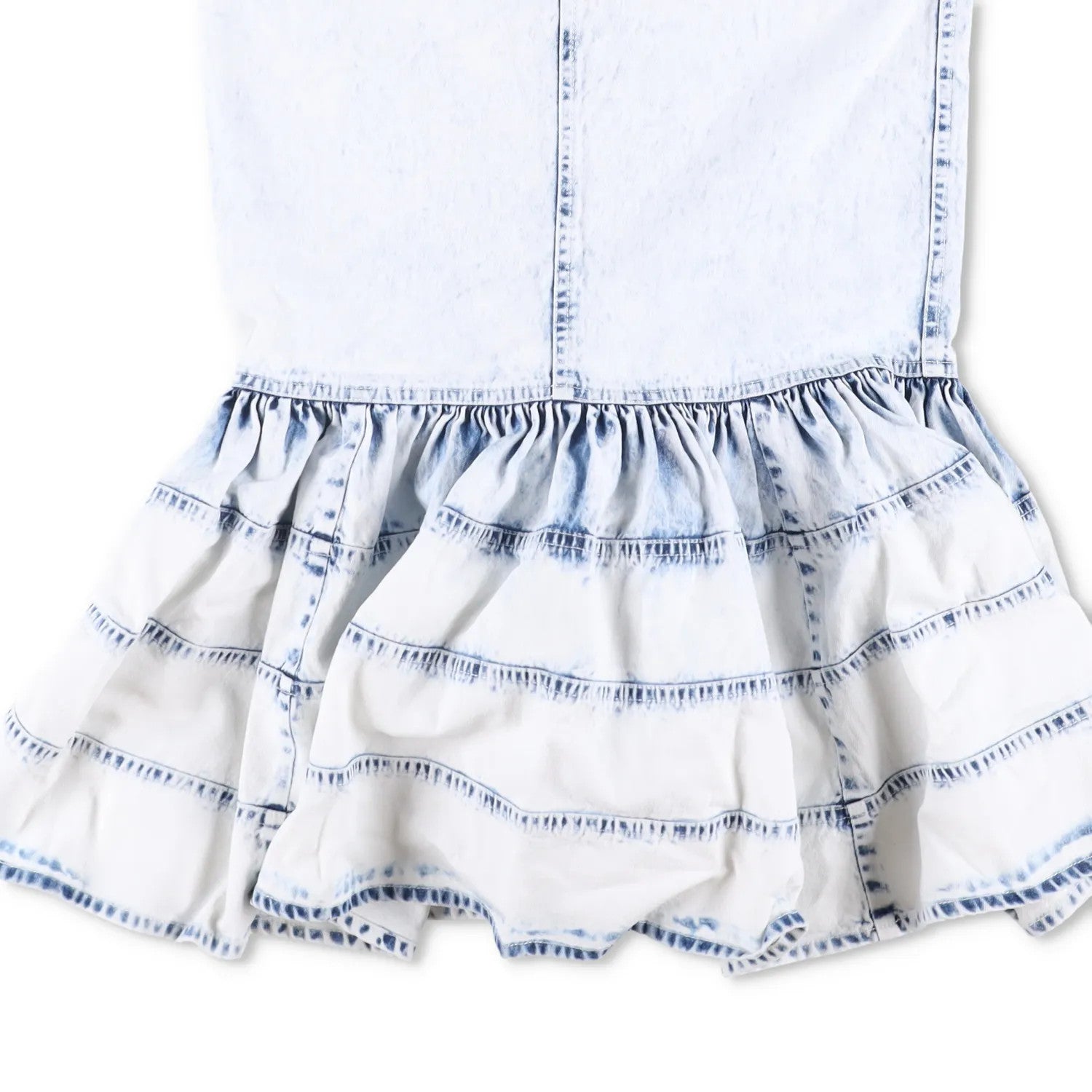 HUISHAN ZHANG Womens Noelani Midi Skirt Denim Peplum Hem Washed Blue 8 RRP 895 — View 3
