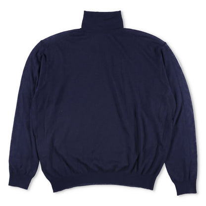 PRADA Womens Jumper High Neck Long Sleeve Pullover Sweatshirt Blue 44 RRP 1520