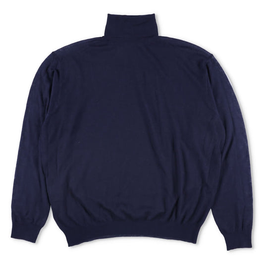 PRADA Womens Jumper High Neck Long Sleeve Pullover Sweatshirt Blue 44 RRP 1520