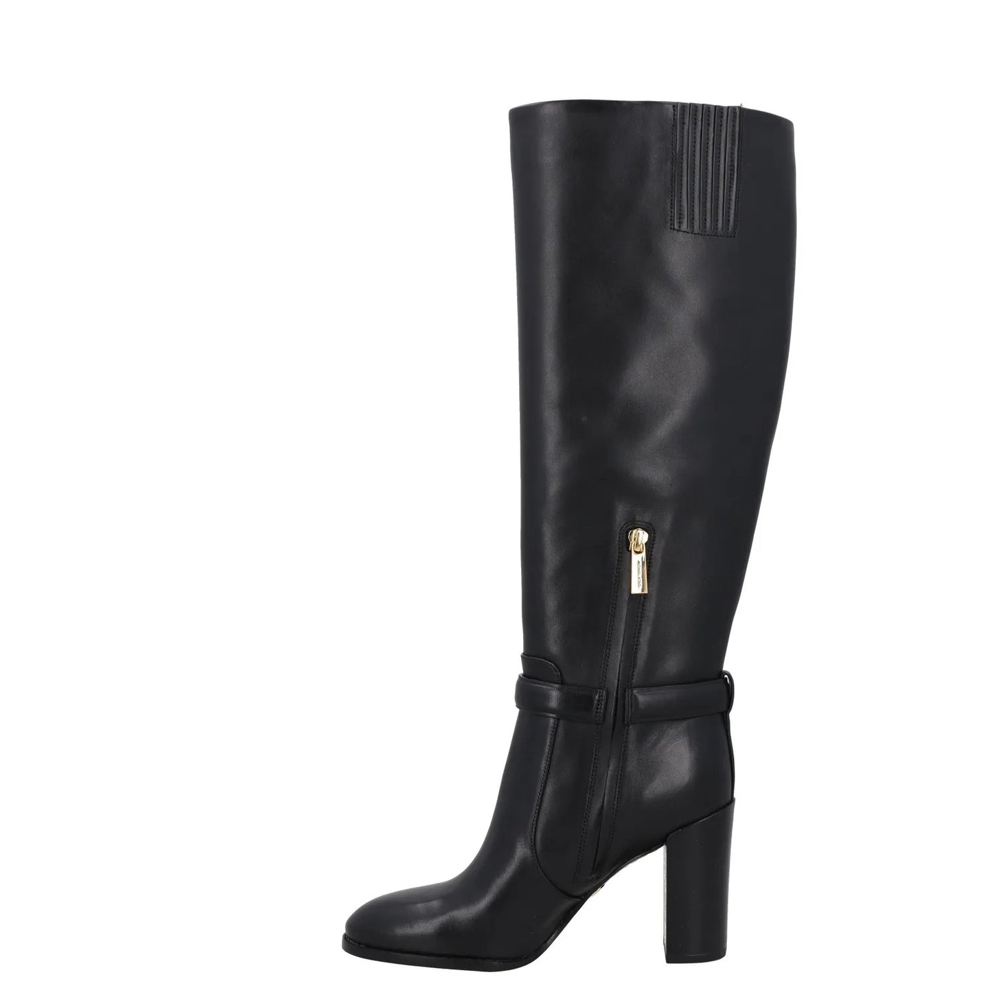 MICHAEL KORS Womens Knee High Boots Black Leather Almond Toe Zip UK 4 RRP 150 — View 4