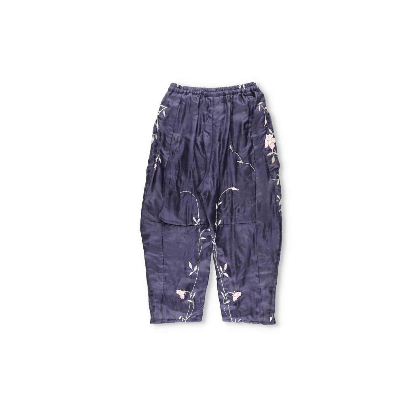 BY WALID Women Nia Silk Trousers Floral Embroidered Relaxed Multicolour M RRP700 — View 6