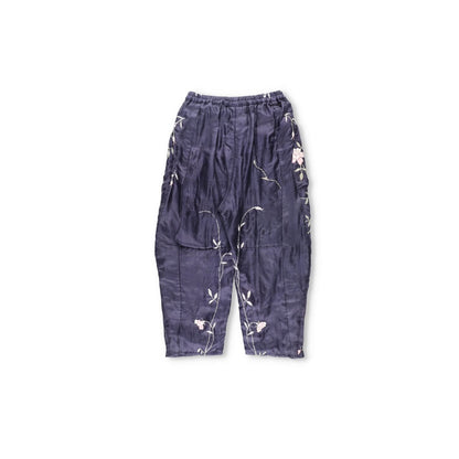BY WALID Women Nia Silk Trousers Floral Embroidered Relaxed Multicolour M RRP700 — View 6