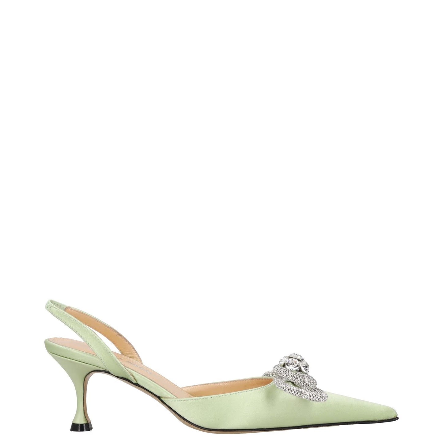 MACH & MACH Womens Slingback Heels Green Embellished Pointed Toe UK 2 RRP 500