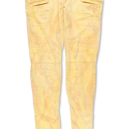 BALMAIN Womens Skinny Jeans Cotton Blend Yellow Back To Front Size 40 RRP 650 — View 3