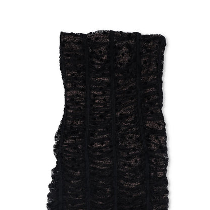 BALENCIAGA Womens Midi Dress Black Viscose Lace Strapless Size 38 RRP 800 — View 2