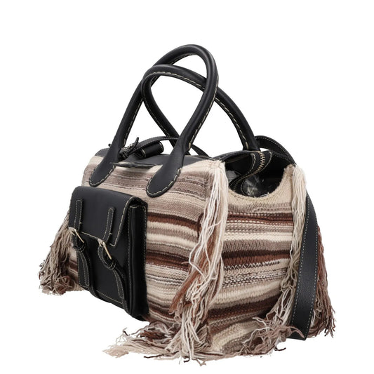 CHLOE Womens Satchel Top Handle Bag Beige Leather Fringe Buckle Size L RRP 1990 — View 2