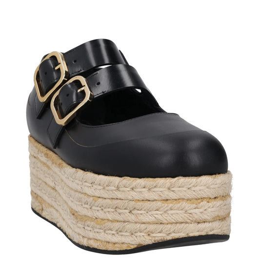 MARNI Womens Espadrille Sandals Black Leather Buckle Strappy UK 4 RRP 250 — View 2