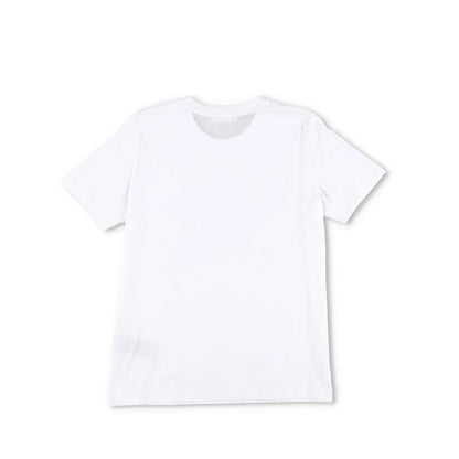 BALMAIN Women T-Shirt Crew Neck Short Sleeve Logo 3 Button Cotton White M RRP395 — View 6