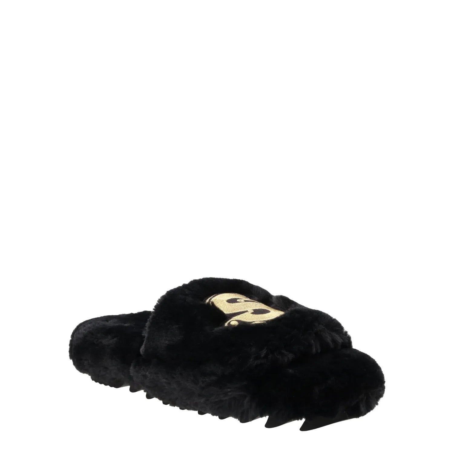 SACAI Womens Hotel Slippers Synthetic Casual Black Faux Fur EU 36 RRP 460 — View 2