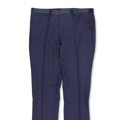 DE CORATO SARTOCIA Mens Dress Pants Blue Wool Blend Zip Closure RRP 200 — View 3