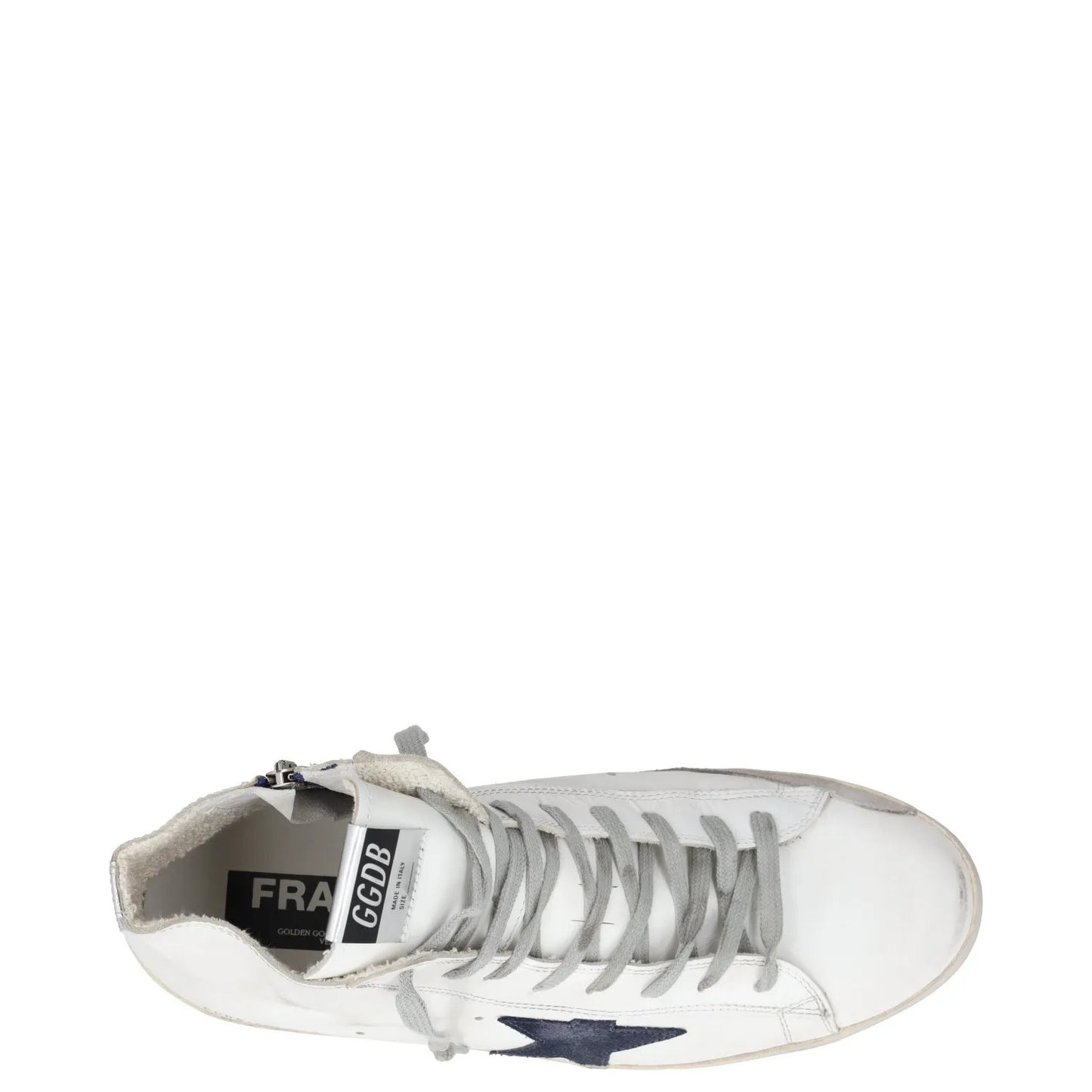 GOLDEN GOOSE Mens Trainers White Leather High Top Lace Up Sneaker UK 10 RRP 400 — View 7