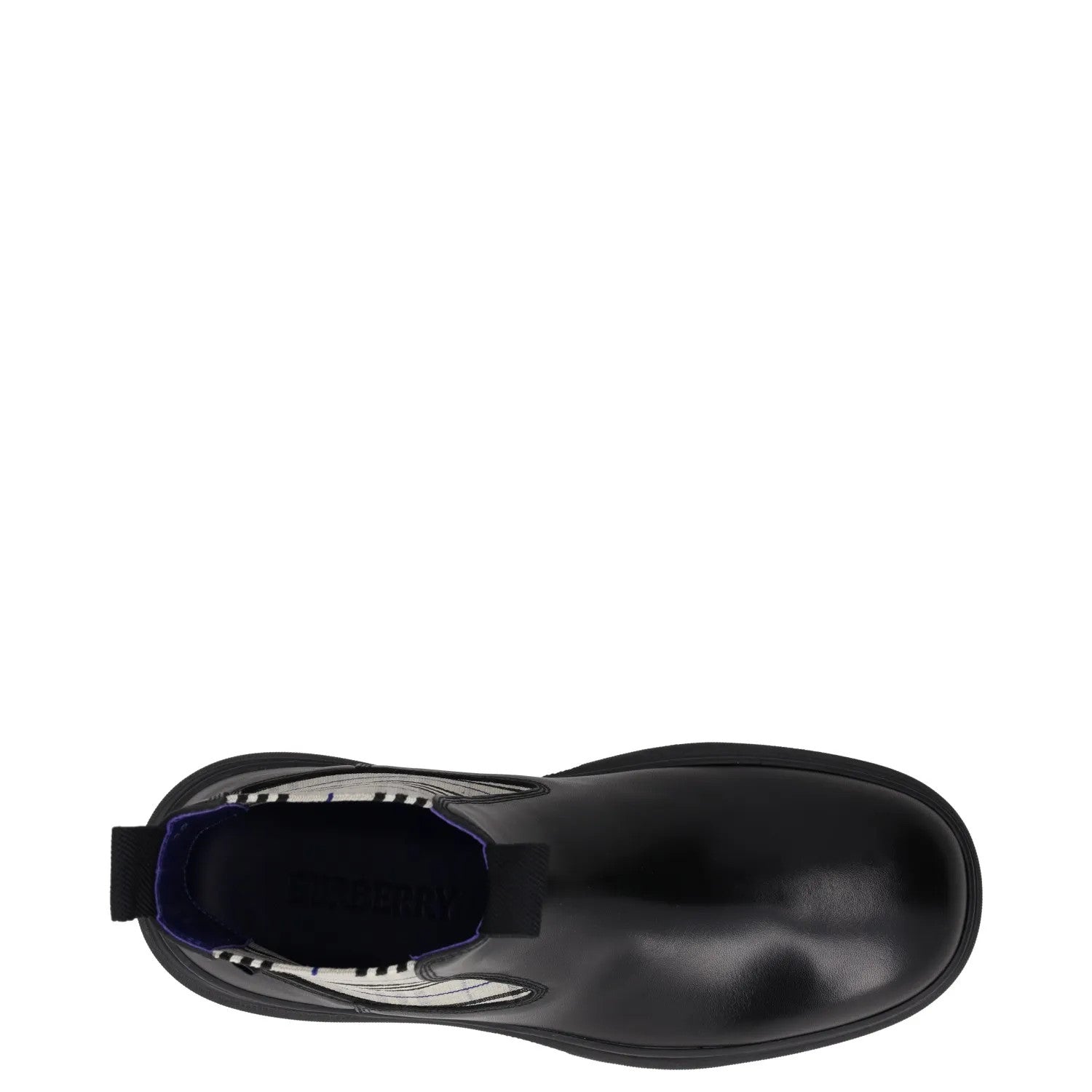 BURBERRY Womens Burb Creeper Chelsea Boot Flat Check Pattern Black UK4 RRP 828 — View 7