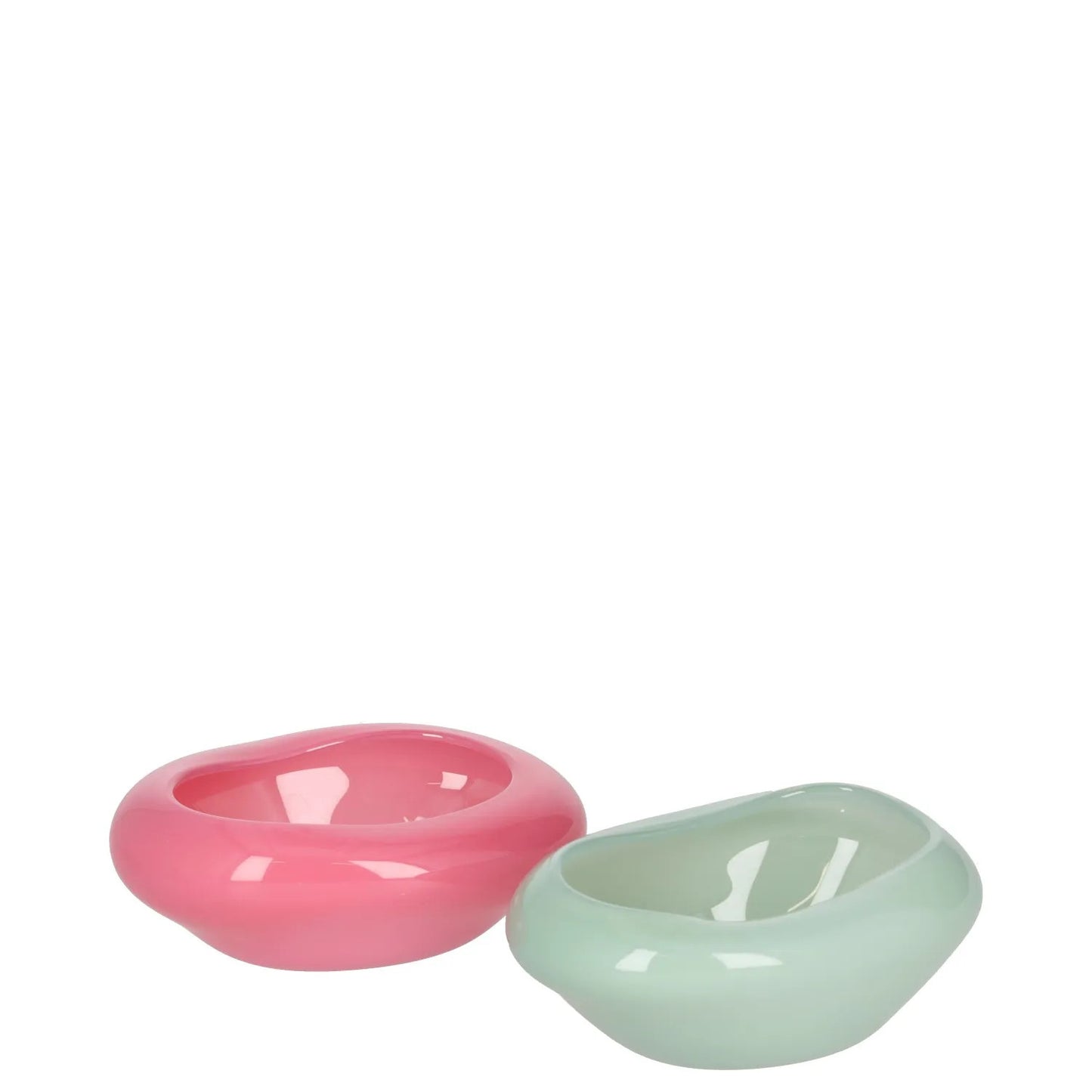 HELLE MARDAHL STUDIO Dish Green Pink Glass Bowl Set Modern Size S RRP 285 — View 4