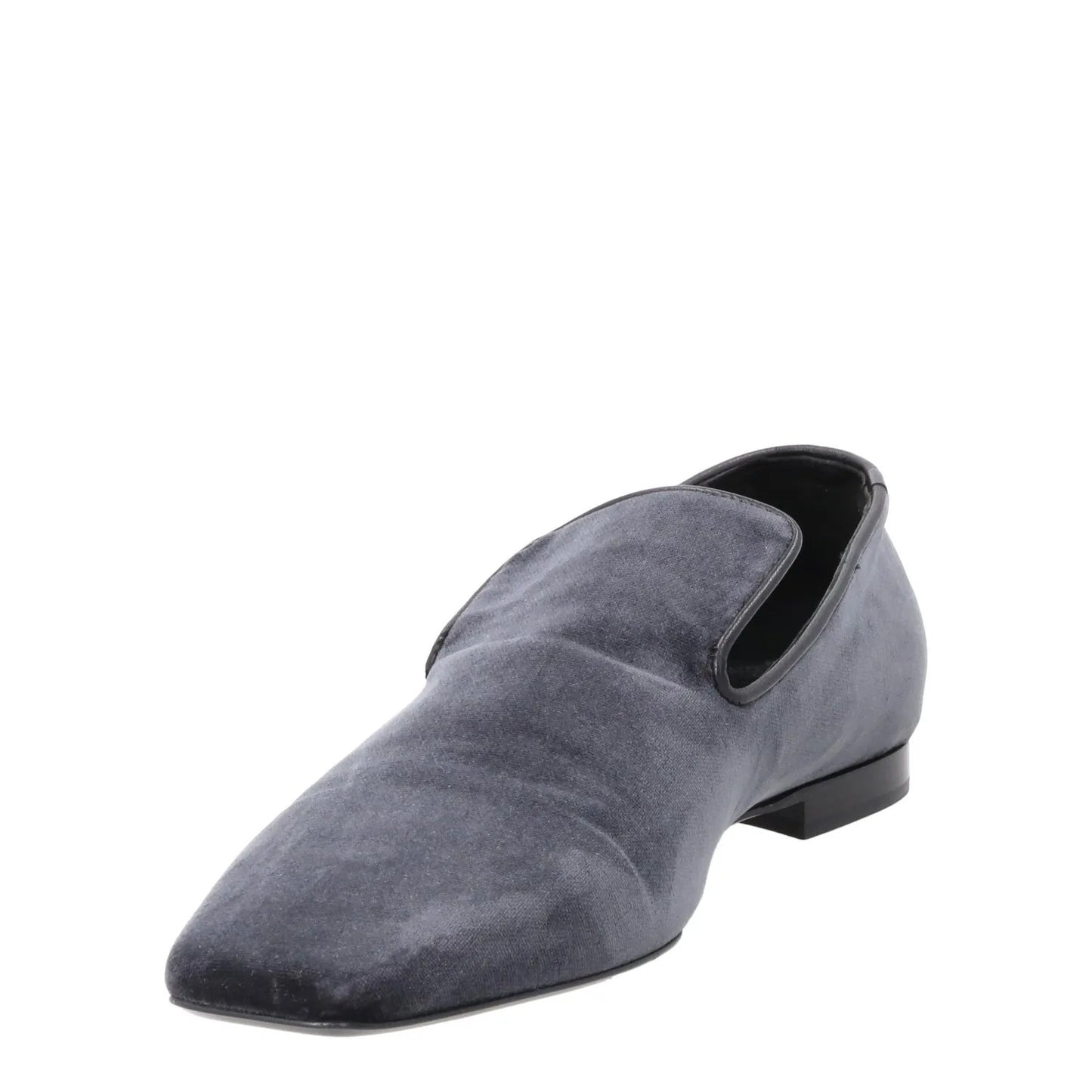TOTEME Womens Grey Velvet Flat Loafer Slip On Leather Insole EU 38 RRP 490 — View 3