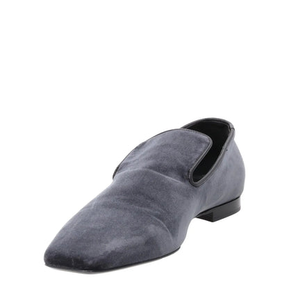 TOTEME Womens Grey Velvet Flat Loafer Slip On Leather Insole EU 38 RRP 490 — View 3
