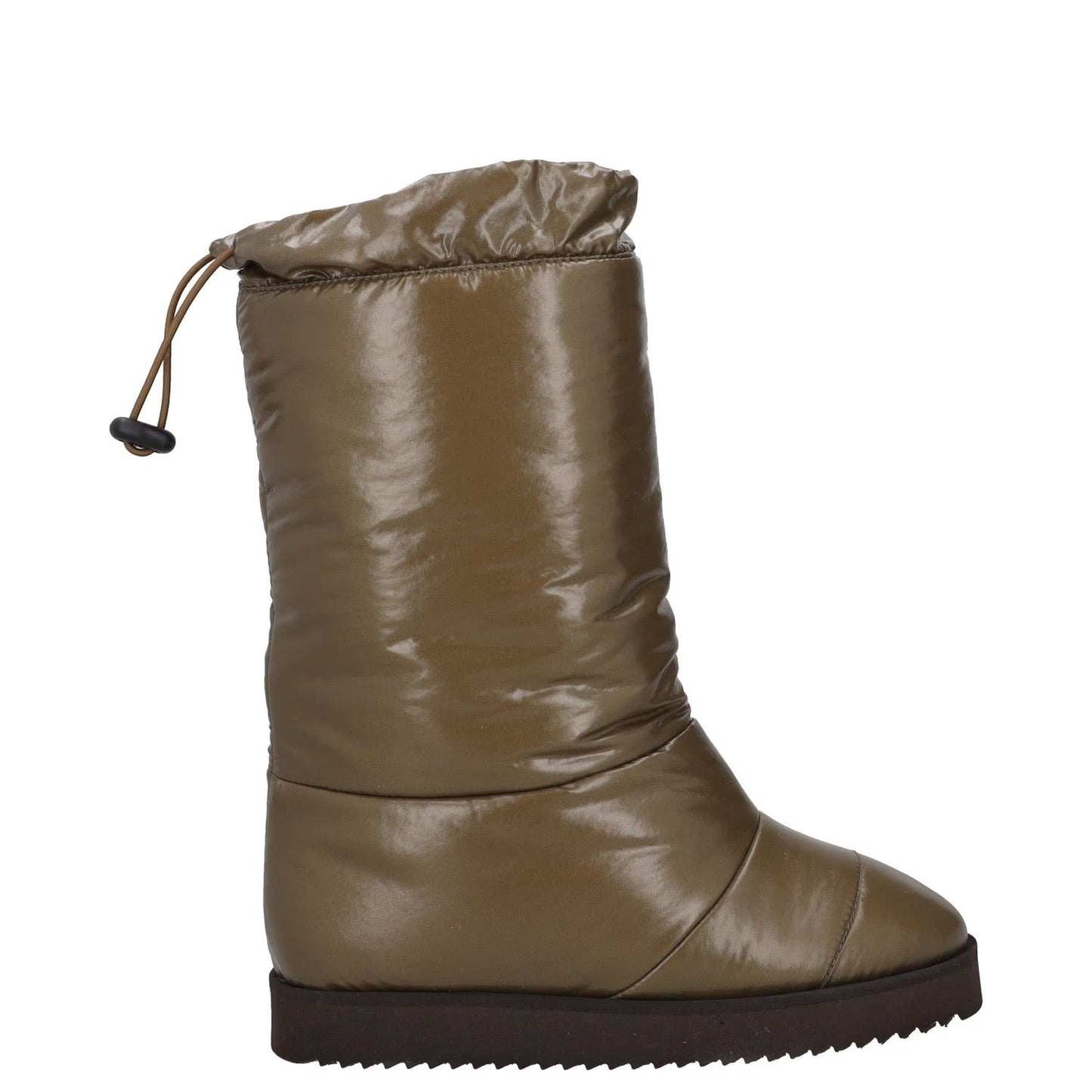 GIABORGHINI Womens Snow Boots Green Synthetic Mid Calf Drawstring UK 3 RRP 375