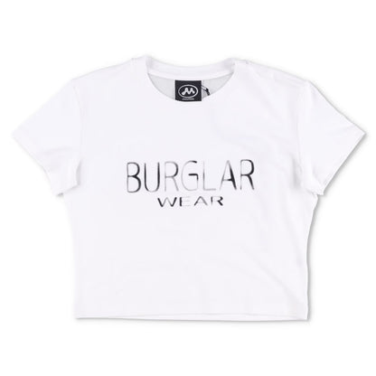 MOWALOLA Womens T-Shirt Short Sleeve Crew Neck Thin Burglar Wear White XL RRP135
