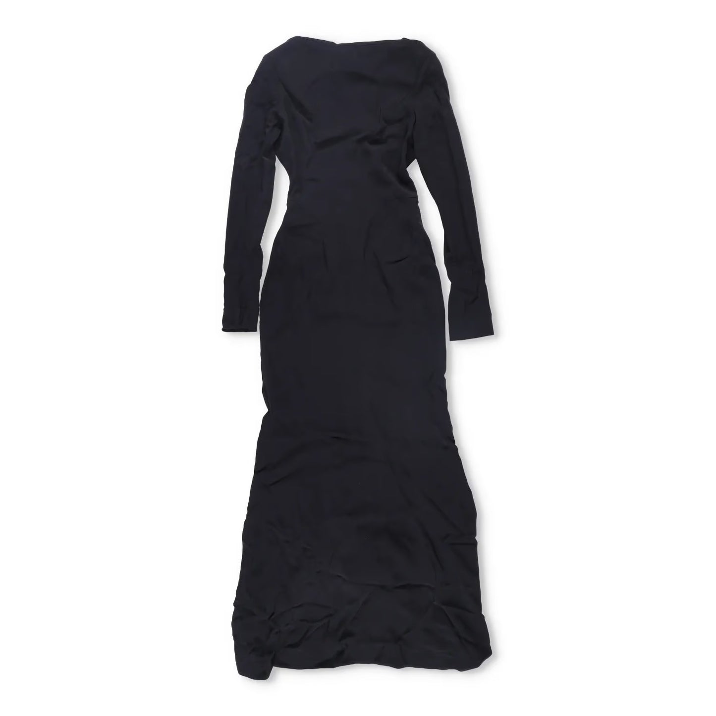 MUGLER Women Long Gown Dress Crew Neck Long Sleeve Black Size 42 RRP 2250 — View 2