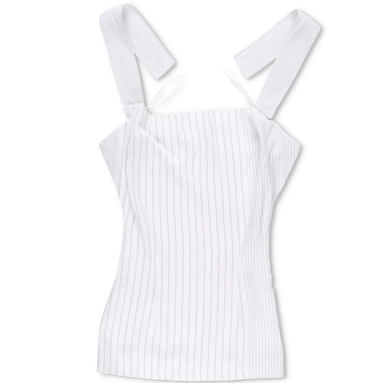 JIL SANDER Womens Dress Silk Blend Mini White Striped Sleeveless Size 38 RRP 350 — View 5