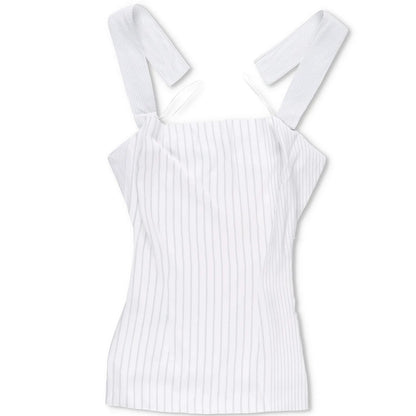 JIL SANDER Womens Dress Silk Blend Mini White Striped Sleeveless Size 38 RRP 350 — View 5