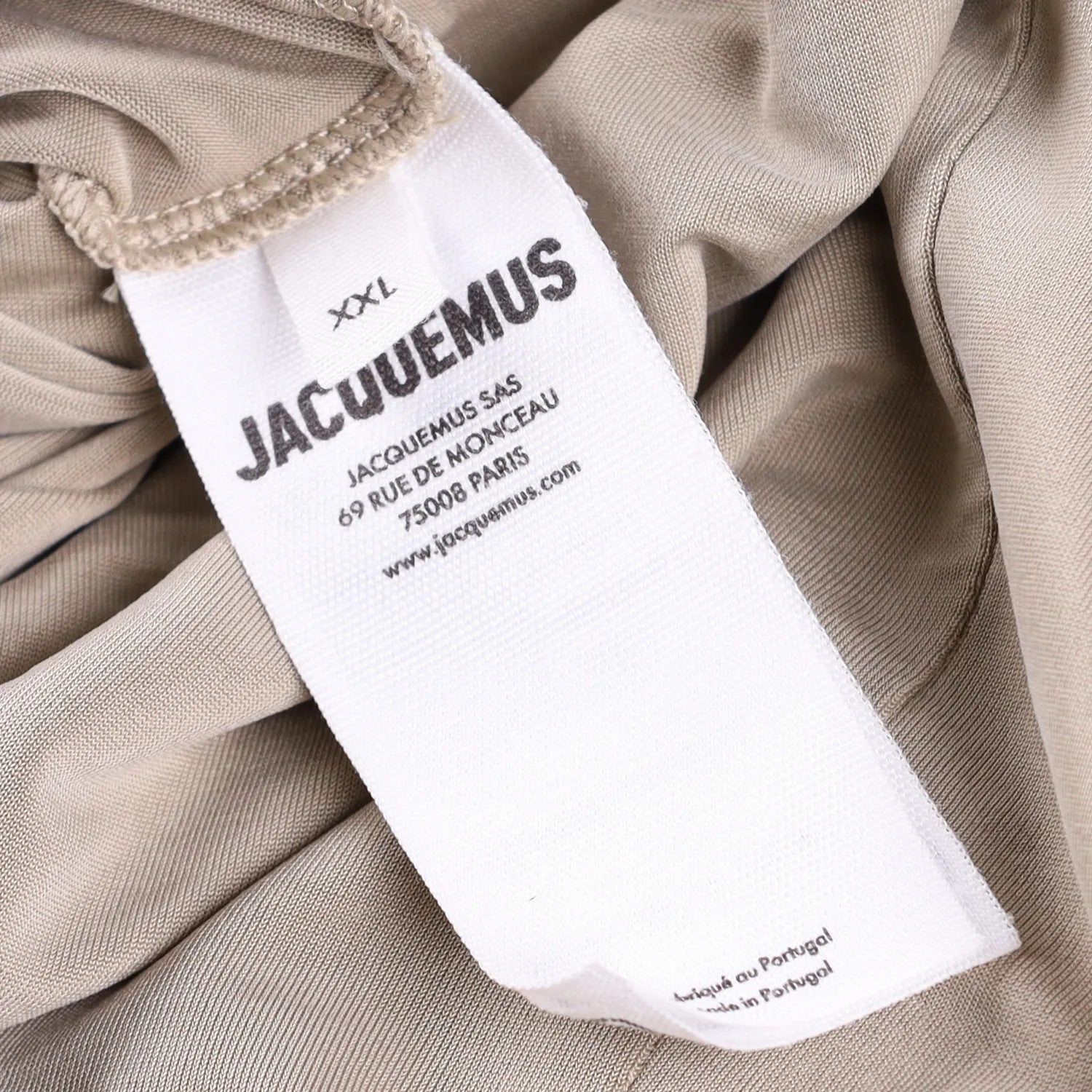 JACQUEMUS Womens Jupe Pareo Croissant Midi Skirt Slit A-Line Beige XXL RRP 520 — View 8