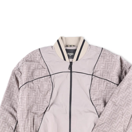 FENDI Mens Ebano Bomber Jacket Piping Stone Beige Zip Size 46 RRP 2100 — View 2