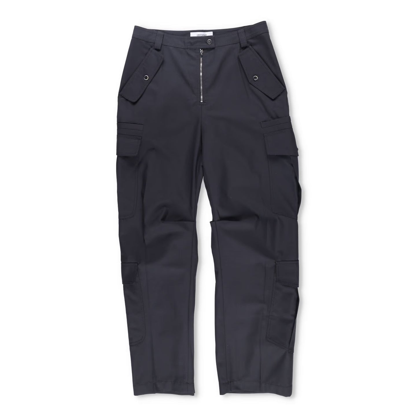 CHRISTOPHER JOHN ROGERS Women Jumbo Cargo Pant Black Wide Leg Trouser 34 RRP1160