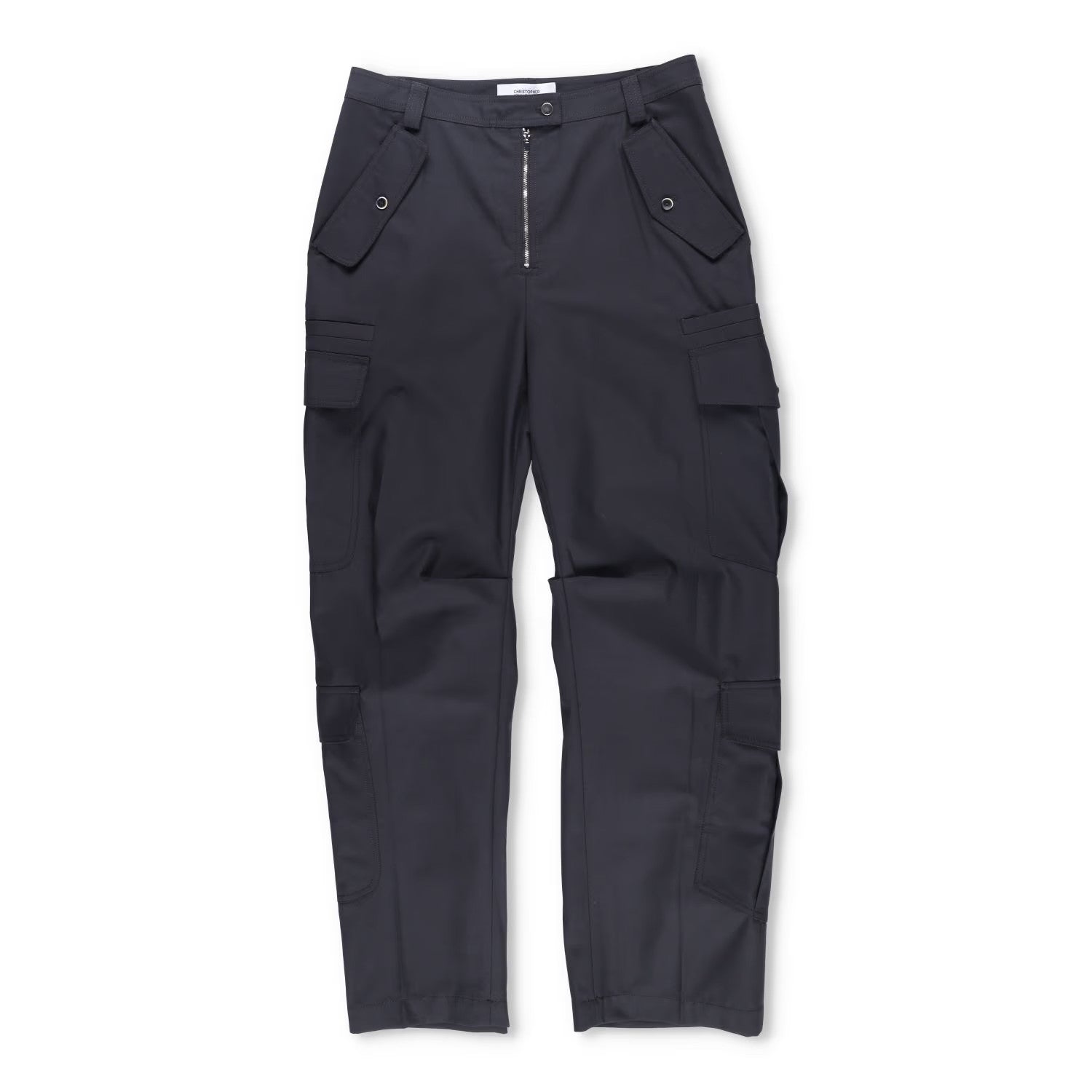 CHRISTOPHER JOHN ROGERS Women Jumbo Cargo Pant Black Wide Leg Trouser 34 RRP1160