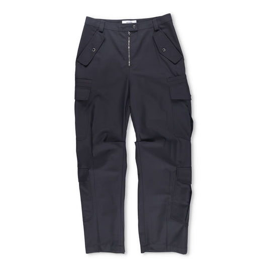 CHRISTOPHER JOHN ROGERS Women Jumbo Cargo Pant Black Wide Leg Trouser 34 RRP1160