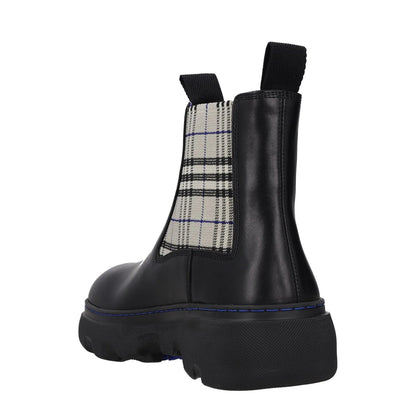 BURBERRY Womens Burb Creeper Chelsea Boot Flat Check Pattern Black UK6 RRP 828 — View 5