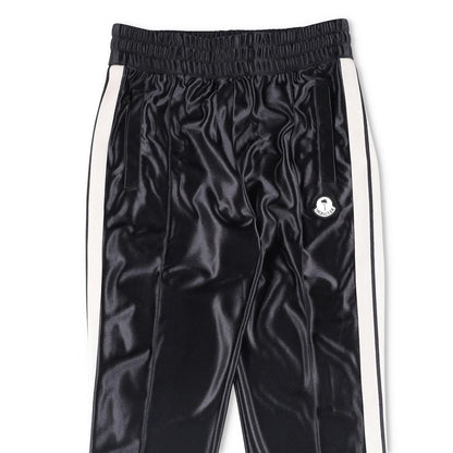 MONCLER GENIUSXPalm Angels Womens Shiny Side Stripe Track Pants Black 2XS RRP375 — View 2