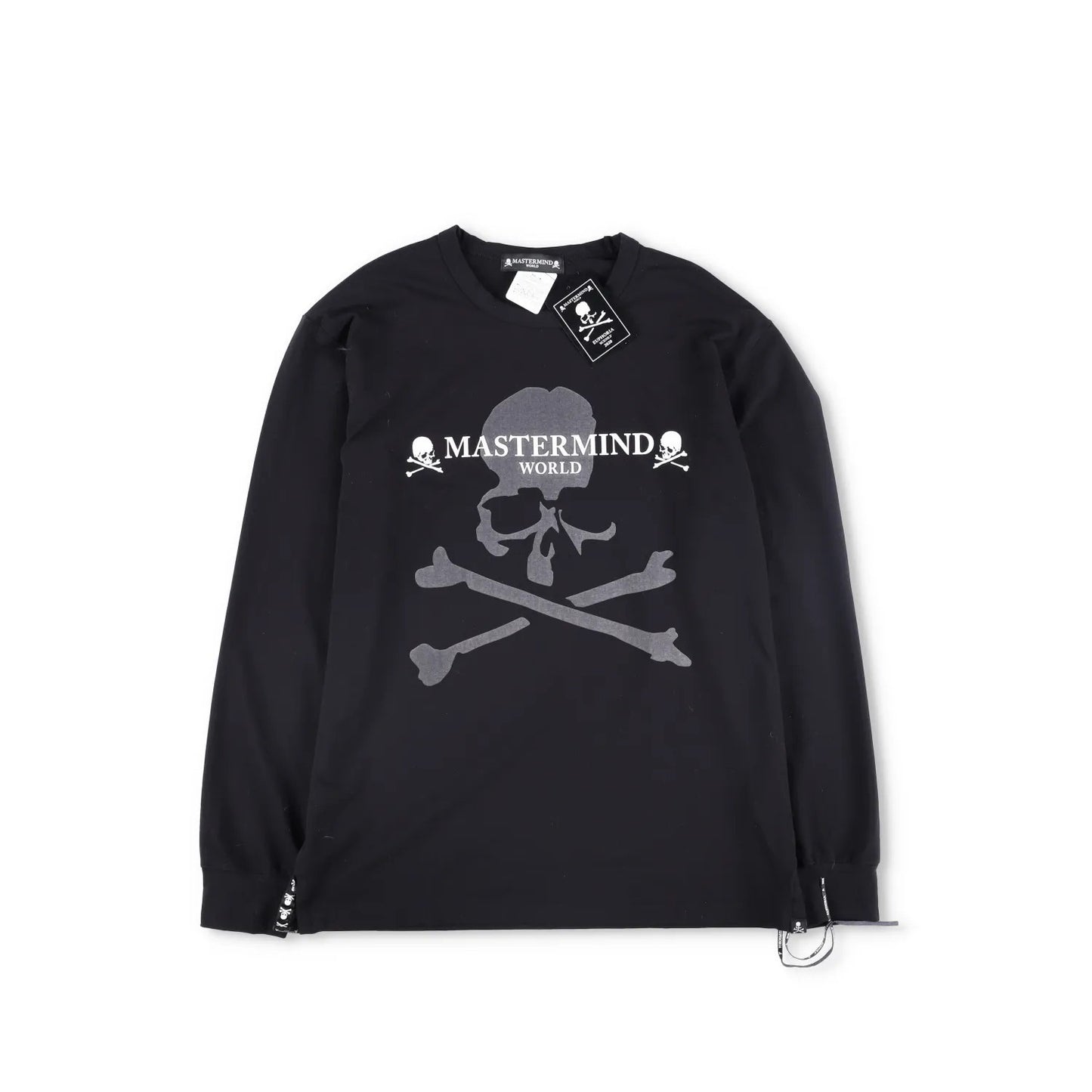 MASTERMIND Mens Jumper Cotton Black Large Print Logo Crew Neck Size L RRP 750 — View 5