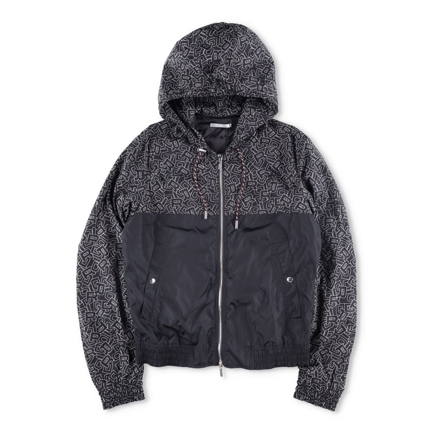 DIOR HOMME Mens Jackets AO Logo Hooded Zipped Black Two Tone Size 46 RRP 1450
