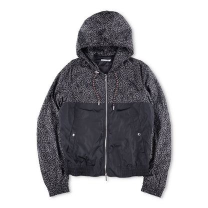DIOR HOMME Mens Jackets AO Logo Hooded Zipped Black Two Tone Size 46 RRP 1450