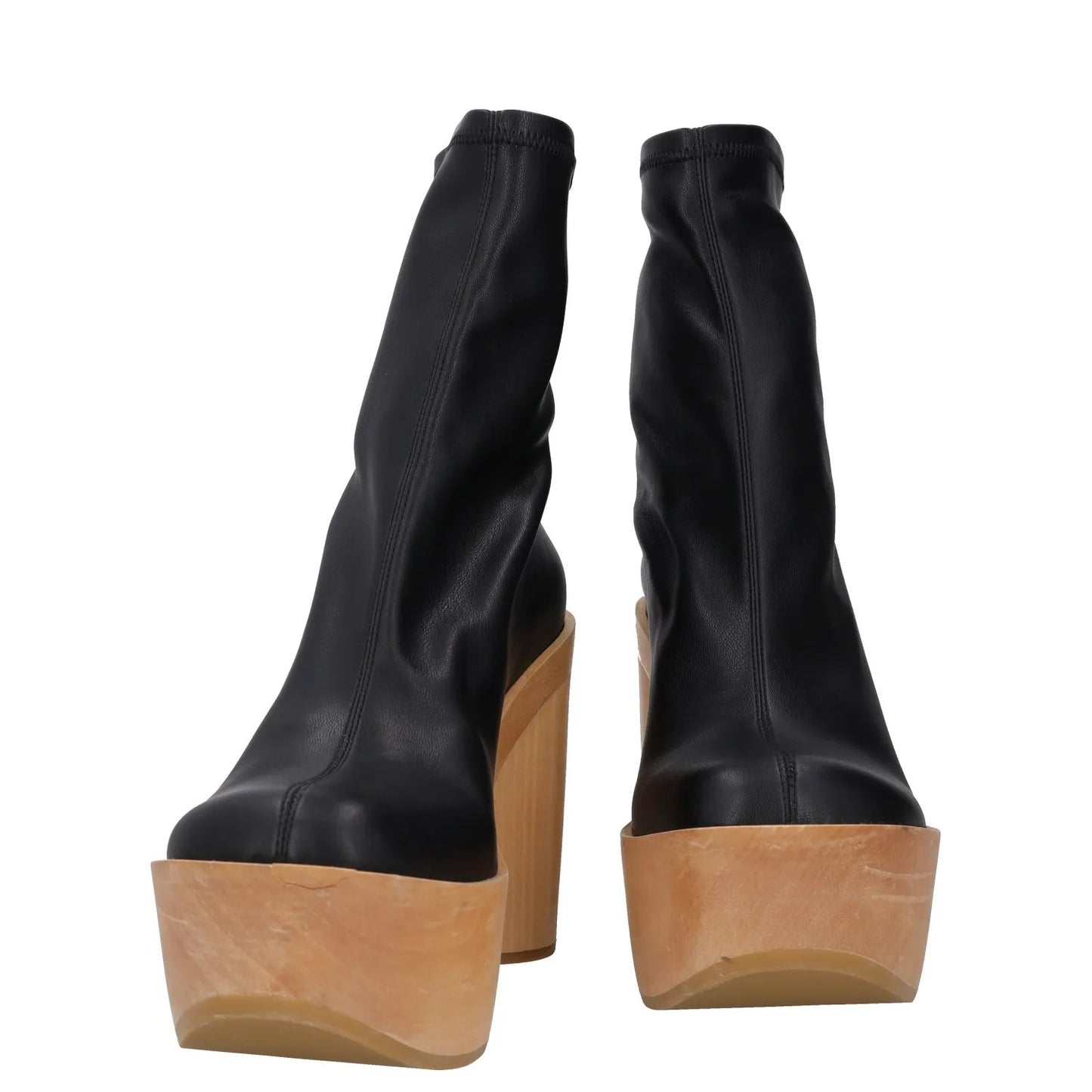 BURBERRY Womens Boots Black Leather Zip Closure Block Heel UK 7 RRP 1190 — View 7