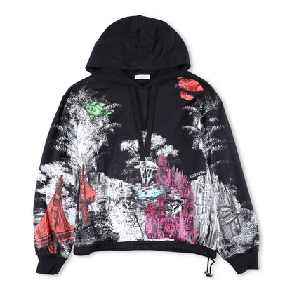 VALENTINO Unisex Adults Hoodie Cotton Multicoloured Graphic Size M RRP 650