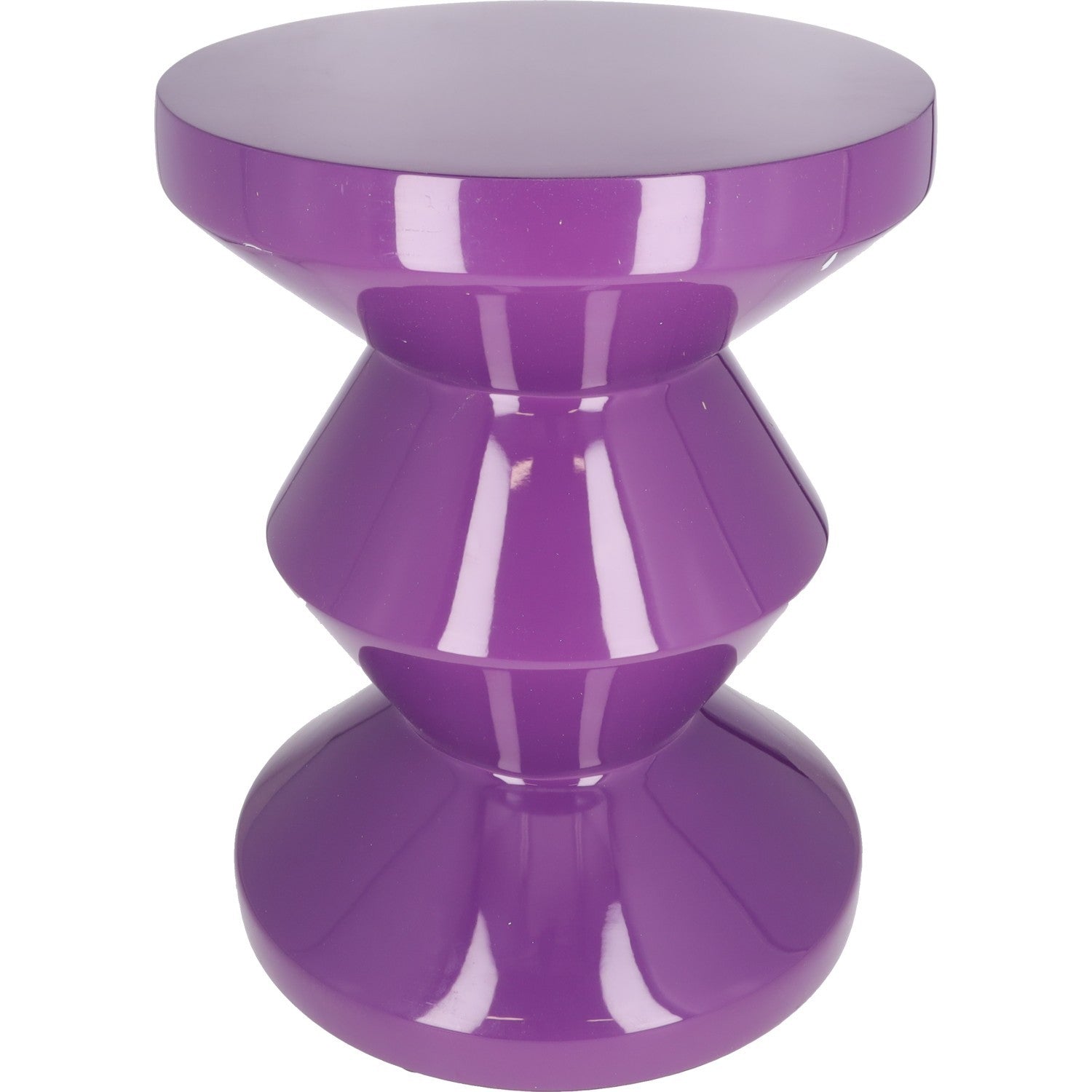POLS POTTEN Zig Zag Stool Purple Glossy Stackable Modern One Size RRP 367 — View 3