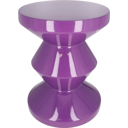 POLS POTTEN Zig Zag Stool Purple Glossy Stackable Modern One Size RRP 367 — View 3