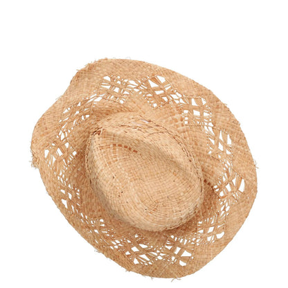 RUSLAN BAGINSKIY Womens Monogramme Embelished Cowboy Hat Straw Beige M RRP 295 — View 4