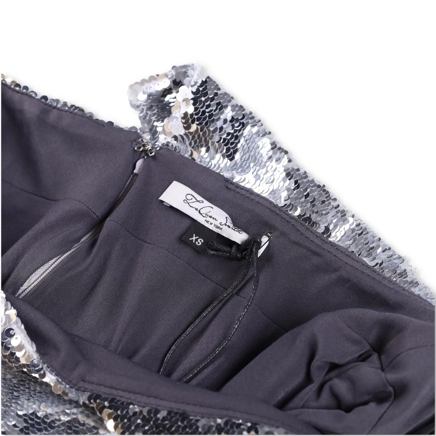 LAQUAN SMITH Womens Maxi Skirt Metallic High Rise Long Satin Size XS RRP 1115 — View 7