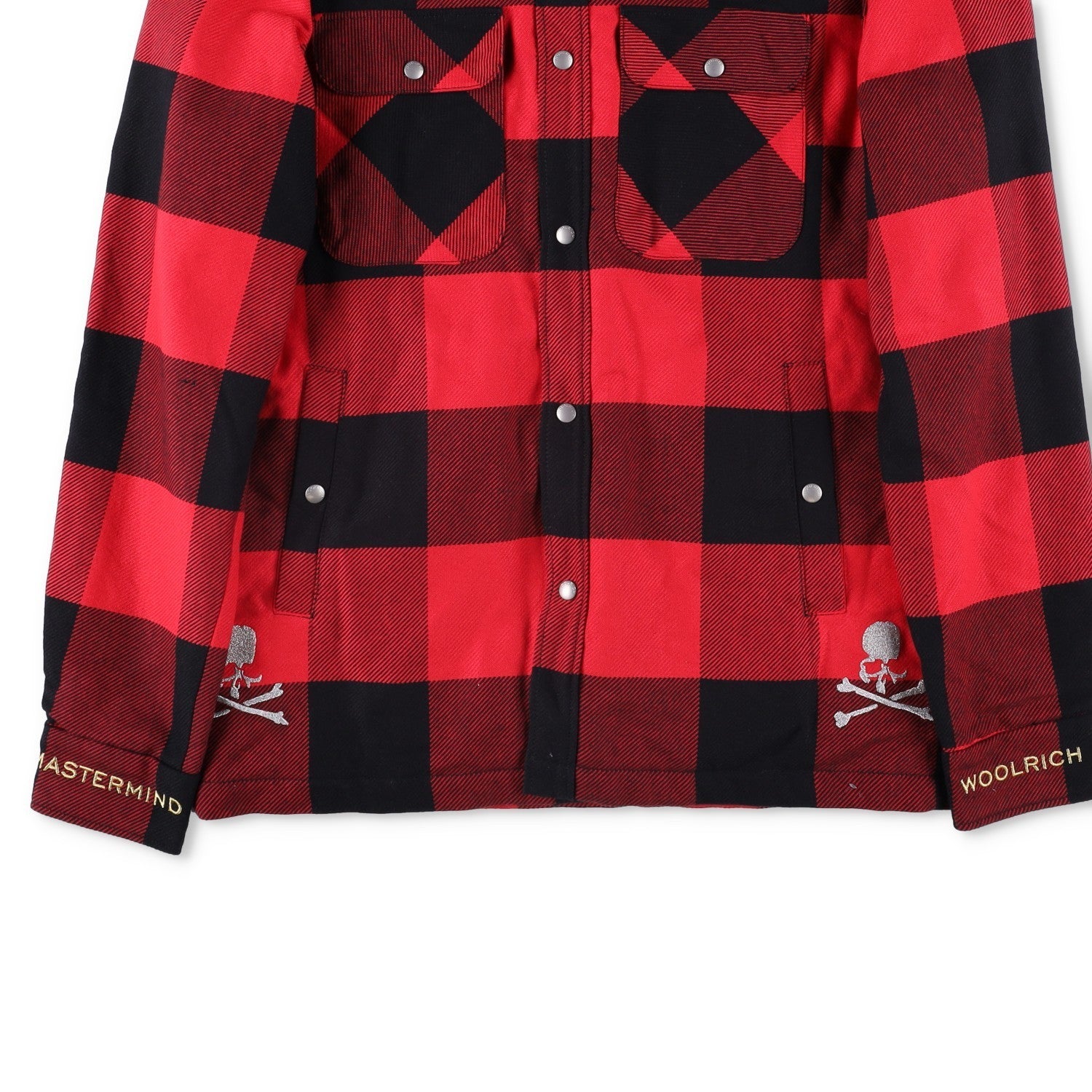 WOOLRICH X MASTERMIND Japan Buffalo Checked Jacket Red Cotton S/XS  RRP750 — View 19